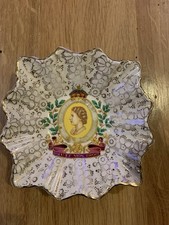 1953 Queen Elizabeth II Coronation Glass Trinket Dish
