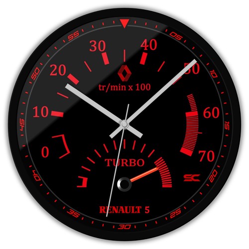 Black wall clock - black, 30cm