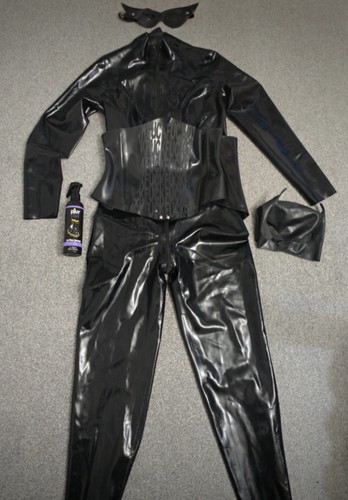 Latex catsuit mask hood - ,,