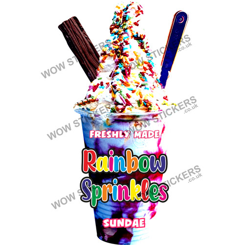 Sprinkles ice cream sundae - sprinkles,