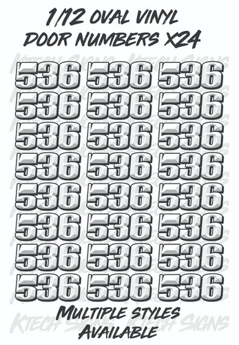 24x door numbers 12th oval - door,