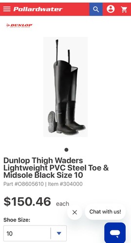 Dunlop steel toe hip waders - dunlop,