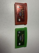 Pokemon Fire Red & Leaf Green Gameboy Advance GBA Game Bundle USA