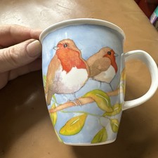 Win Dunoon Mug. Robin Emma Ball scratched 