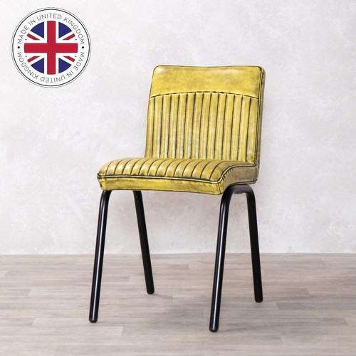 Faux leather dining chair - leather,