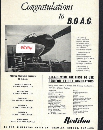 Boac 1961 havilland comet - ,