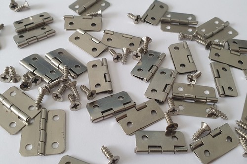 Silver small hinges - 2x,