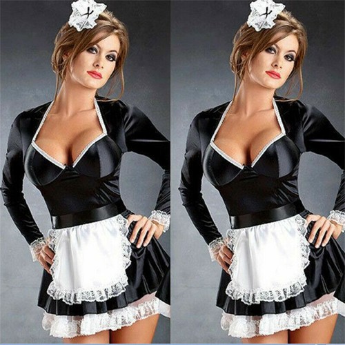 4xl black french maid - m-4xl,