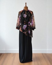 Vintage 80s Maxi Dress Long