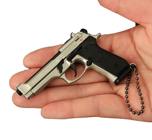 Miniature gun keychain keyring - miniature,