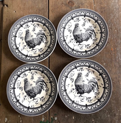 Rooster salad side plates 4 - plates,