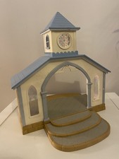 SYLVANIAN FAMILIES  BLUE ROOFED WEDDING CHAPEL ( COMPLETE / STEP & TOWER ) £10