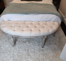 French Bedroom Bench Vintage Window Seat Shabby Chic Antique Style Bed Furniture