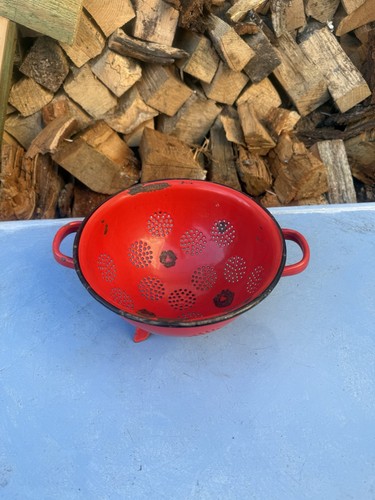 Vintage french red enamel - vintage,