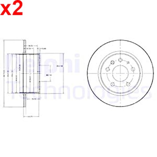 Brake disc delphi - brake, fits