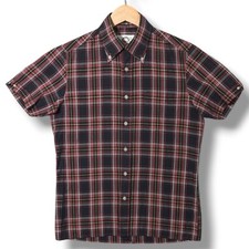 Brutus Trimfit Dr Martens Shirt Mens Small Tartan Check Black Short Sleeve 