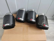 4 x Bmw Exhaust Tips Black Akrapovic M2 M3 M4 M5 M6 F80 F82 F83 F87 F10 F12 F06