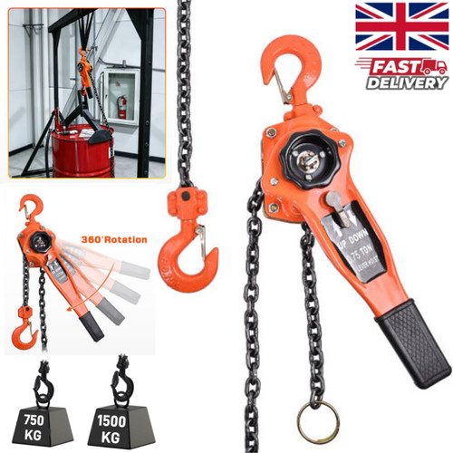 3m chain hoist block - 0.75/1.5t,