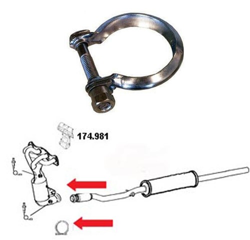 Exhaust clamp for mini one - exhaust,