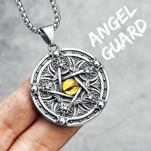 Gothic pentagram dragon - dragon, eye