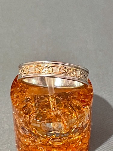 18ct colour band ring - bi-colour,