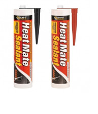 Heat Mate Silicone Sealant Black/Red High Temps Resistant Fire Log Burner Stoves