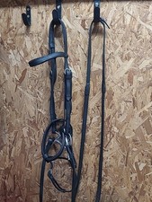 John Whitaker Bridle, Bit & Reins .Black.(Ref:408Y)