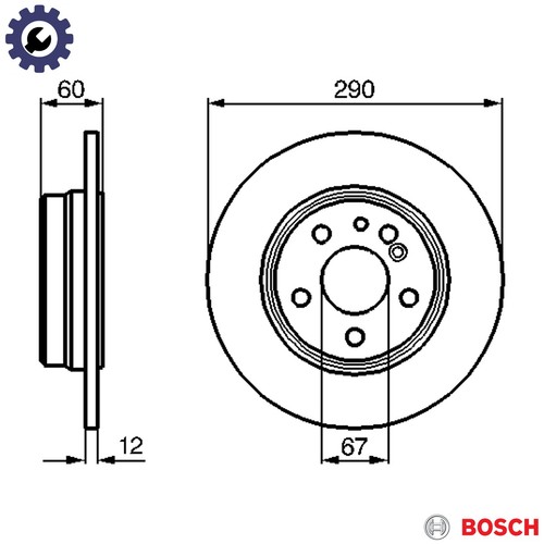 Brake disc 986 478 - 0,