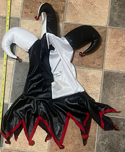 Black white red jester - black,