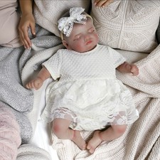 16" Real Life Reborn Baby Dolls Vinyl Silicone Lifelike Girl Doll Christmas Gift