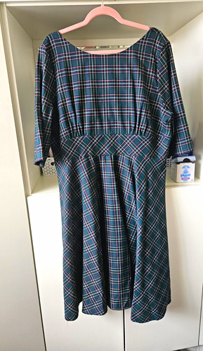 Hell bunny green plaid neck - hell,