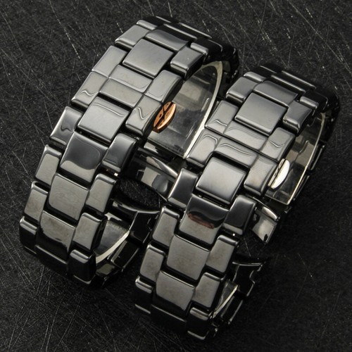 Black brushed ceramic - brushed, watch
