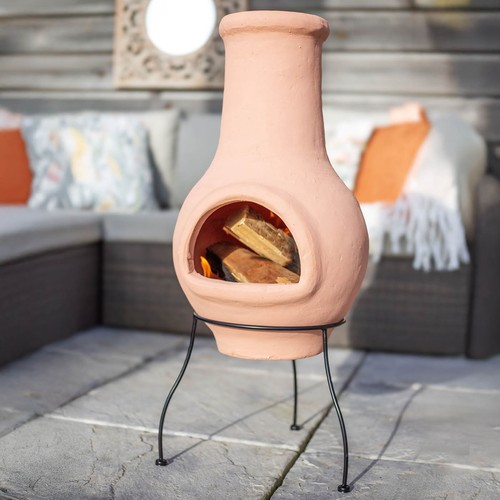 Hacienda clay chiminea - la,