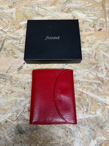 Filofax red leather - red, wallet