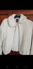 Women's White Fluffy Jacket