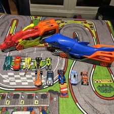 Hot Wheels Shark Chomp + Dragon Launch + 10 Cars Massive Job Lot Bundle Gift