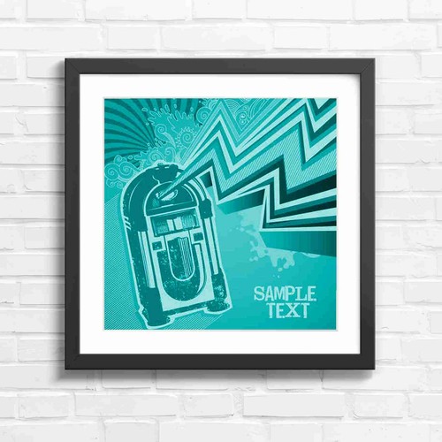 Retro vintage jukebox - jukebox, music