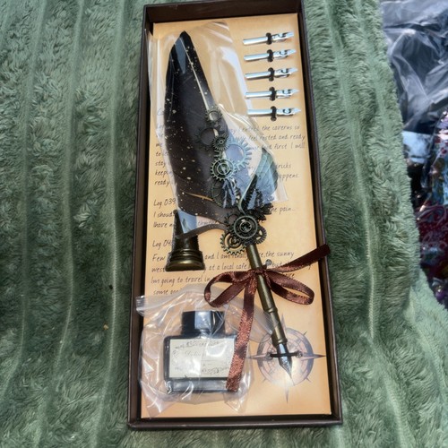 Feather quill gift set and - feather,