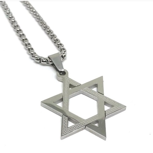 Unisex stainless steel star - steel, of
