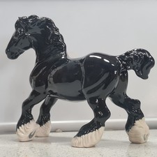 VINTAGE BESWICK BLACK CANTERING SHIRE HORSE-BCC SPECIAL LTD. EDITION OF 735 ONLY