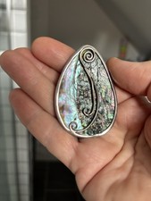 Large Silver Abalone Shell