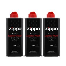 3 X Zippo Premium Lighter Fluid Clean Burning Fast Ignition Low Odour 125ml