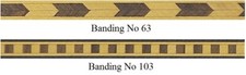 7mm wide wood Inlay Banding, Finishing Inlay Strip, Wood Veneer Borders