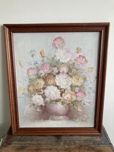Large antique oil board - antique, on