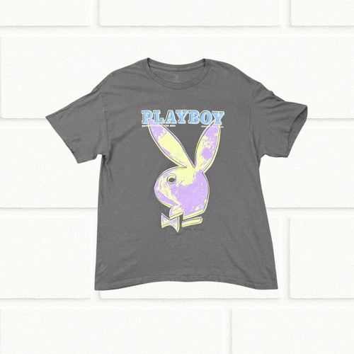 Playboy graphic grey shirt - playboy, t-shirt