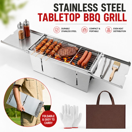 Folding bbq grill charcoal - folding,
