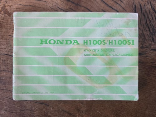 Honda h100s h100sii - h100s, 1987