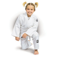 Green Hill Judo Gi Judo Suit Kids Training Judoka Uniform White 100% Cotton