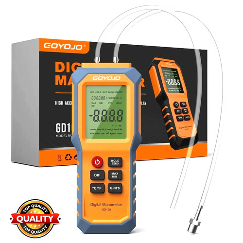 Digital manometer with backlit - digital,