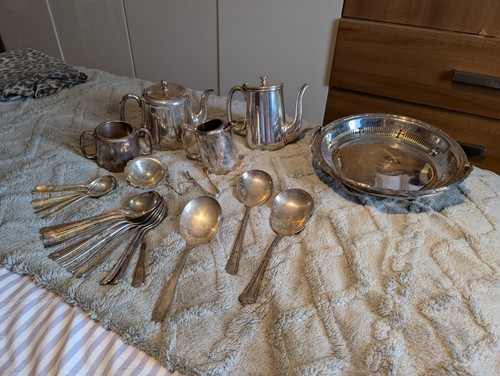Sheffield silver plate tea - plate,
